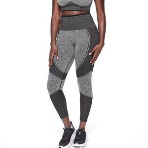 NWT THIRD LOVE- Flex Seamless Compression Legging-Large- Black & Gray